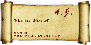 Adamis József névjegykártya