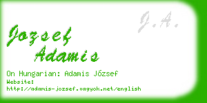 jozsef adamis business card