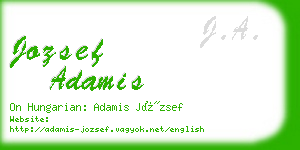 jozsef adamis business card